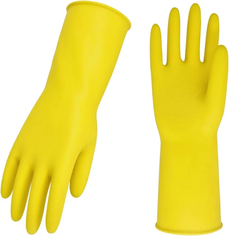 Washing Gloves 1 Pair Yellow/Large