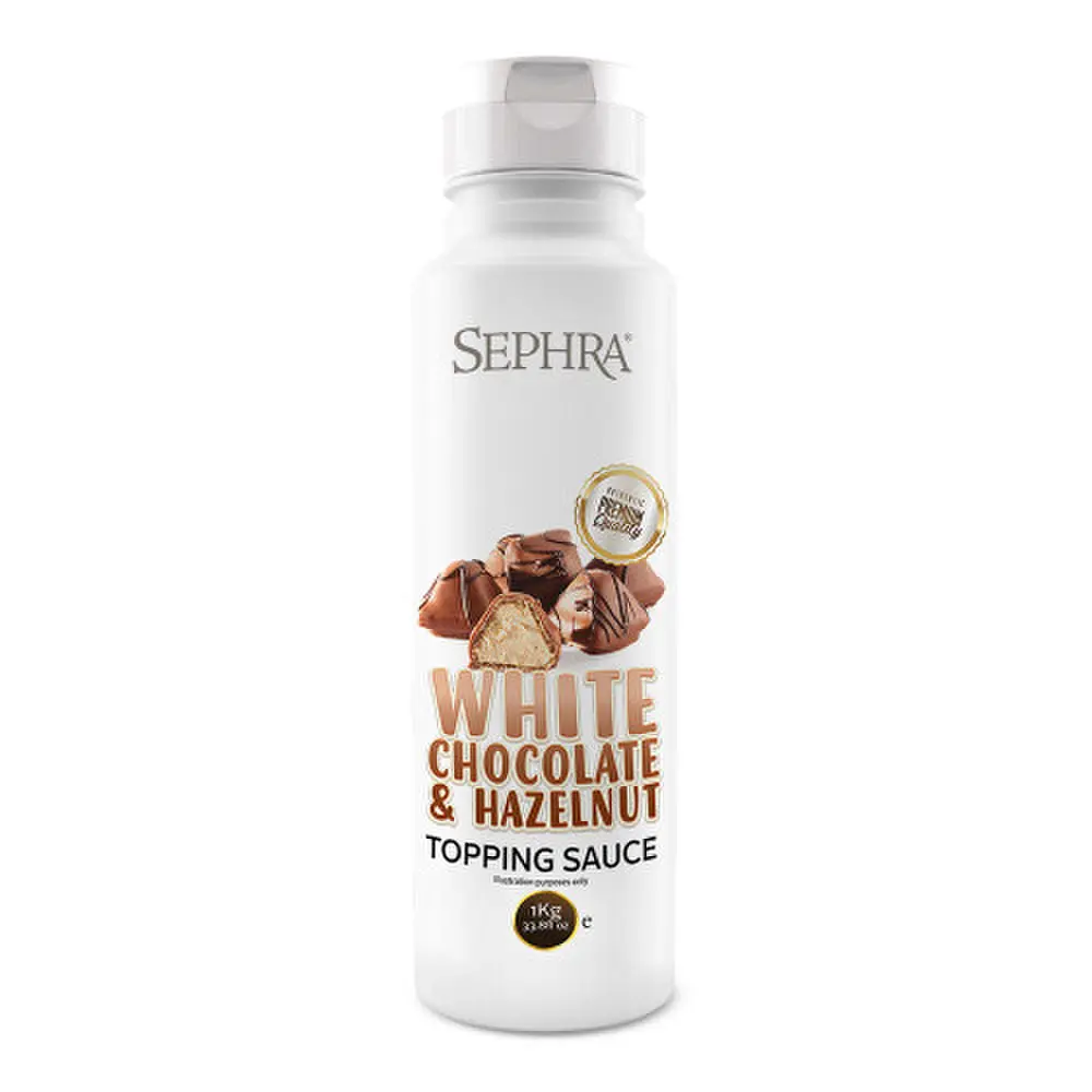 SEPHRA WHITE CHOC & HAZELNUT TOPPING SAUCE 1KG