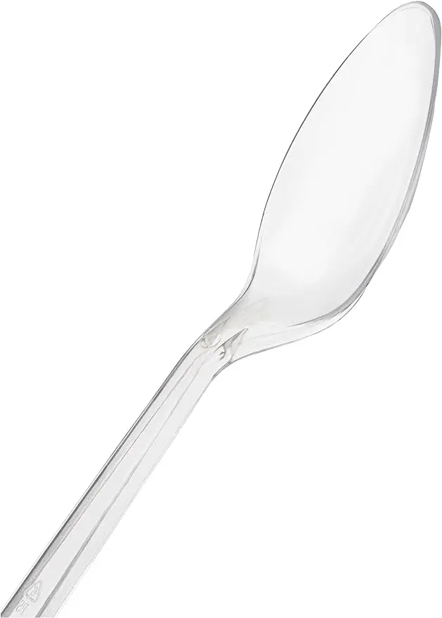 CLEAR PLASTIC SPOONS 6OPK