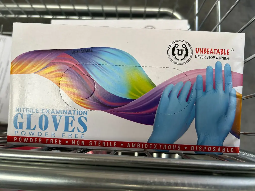 UNBEATABLE BLUE GLOVES (LARGE) NITRILE X100