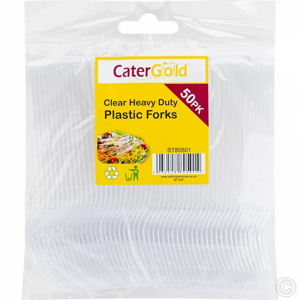 Heavy Duty Clear Fork 50pk