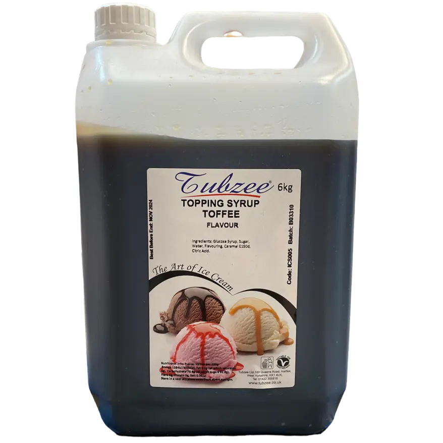 TUBZEE TOFFEE 6KG TOPPING SYRUP