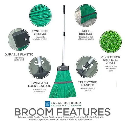 [ST0890-42] Luxury Hard Broom w/ Metal Handle