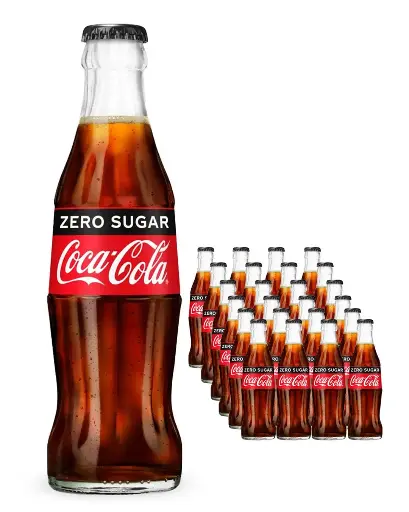 [MAK063725] COKE ZERO GLASS BOTTLES 24X330ML
