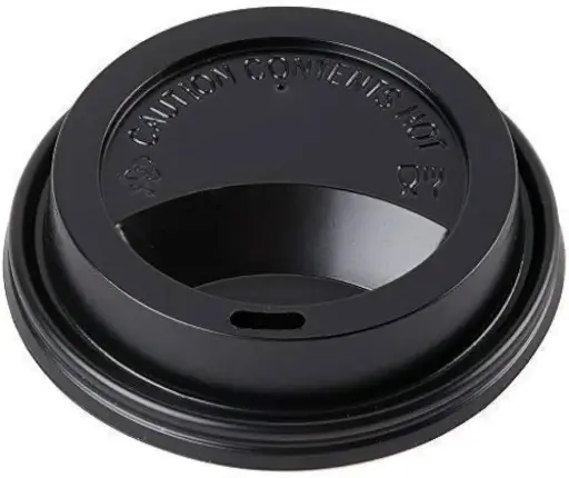 [DWS04] DWS 12OZ BLACK COFFEE LIDS X50