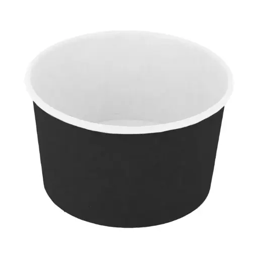 [PACK55447] 4OZ Black Ice Cream tubs (sleeve x50)