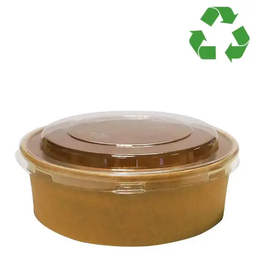 [ROC7788] BROWN BOWL & LID 750ML